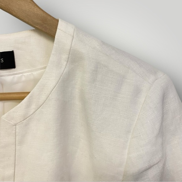 TALBOTS CLASSIC LINEN BLAZER- LINED Sz 12 - Picture 4 of 11